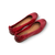 Fenja Red Leather Flat