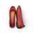 Fenja Red Leather Flat