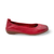 Fenja Red Leather Flat