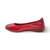 Fenja Red Leather Flat