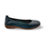Fenja Navy Leather Flat