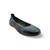 Fenja Navy Leather Flat