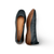 Fenja Navy Leather Flat