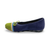 Noelle Navy/Green Knit Fabric Flat