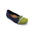 Noelle Navy/Green Knit Fabric Flat