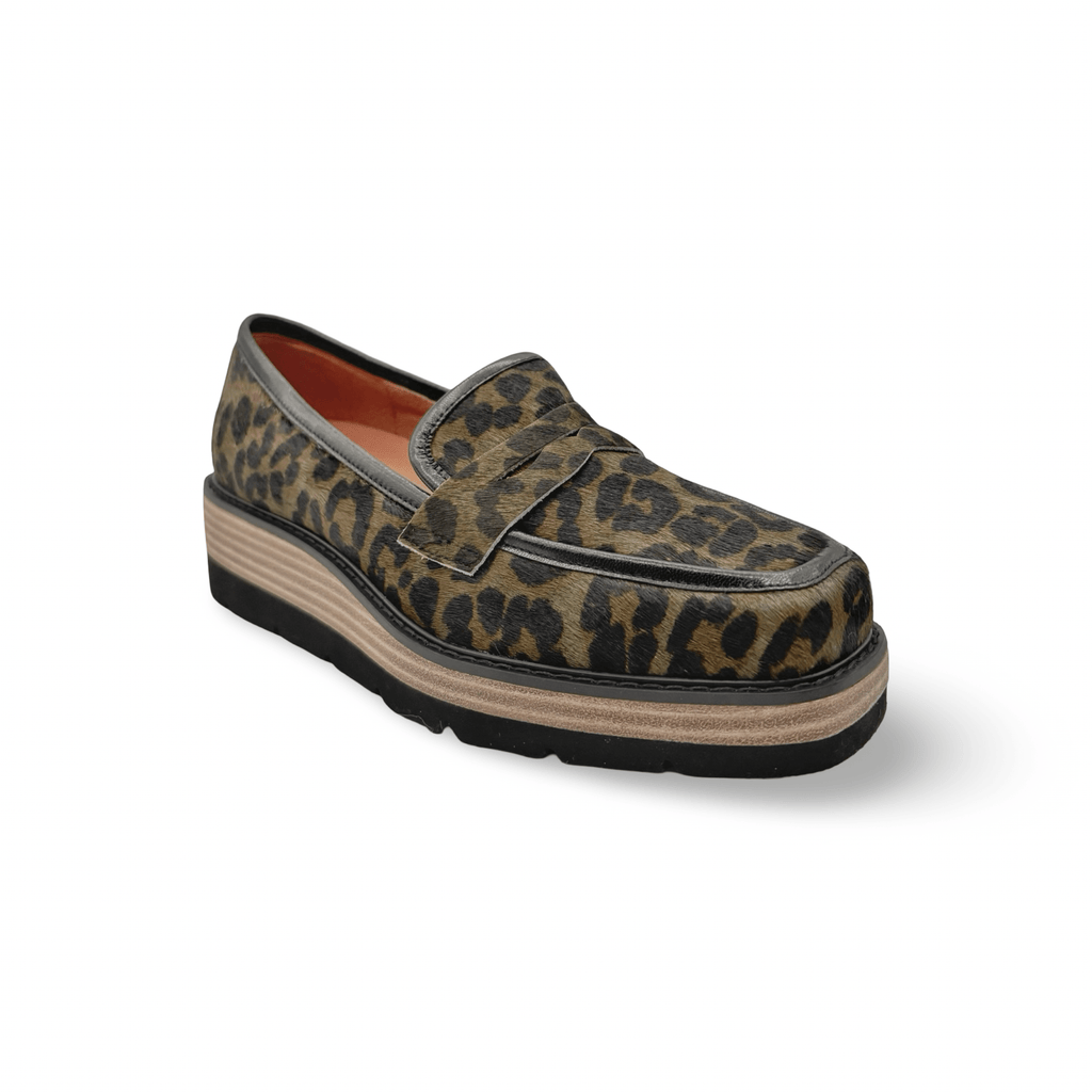 Paella Leopard Platform Loafer