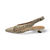Woven Gold Leather Slingback