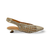 Woven Gold Leather Slingback