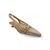 Woven Gold Leather Slingback