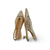 Woven Gold Leather Slingback