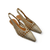 Woven Gold Leather Slingback