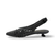 Woven Black Leather Slingback