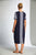 S25155 Navy White Dress