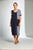 S25155 Navy White Dress
