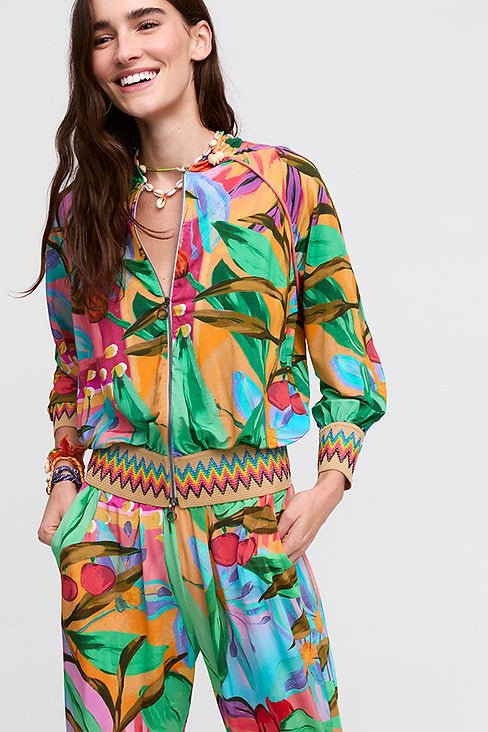 50115 Lydia Green Multi Jacket