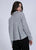Black White Pleat Back Swing Blouse