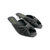 Curfew Black Leather Slide