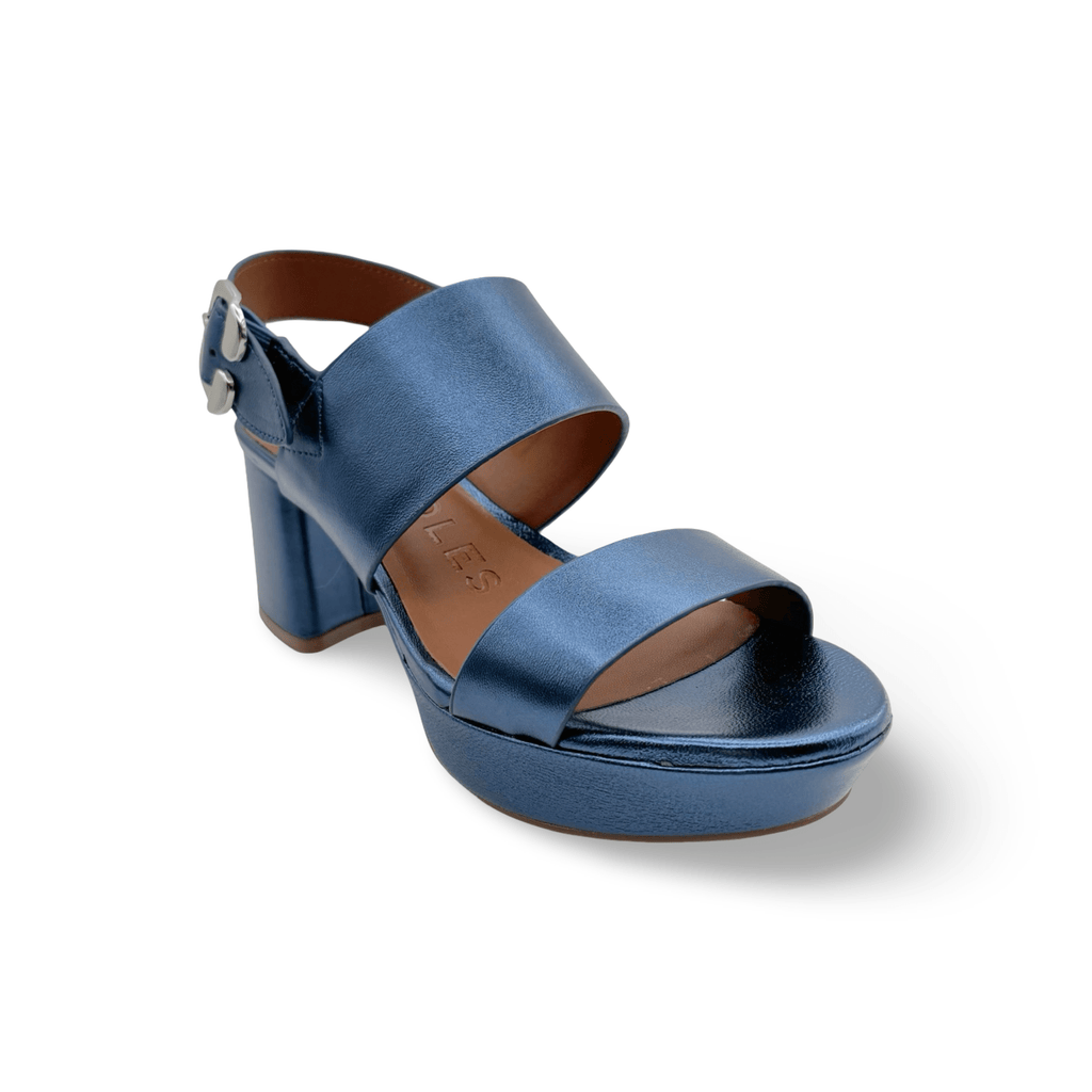 Camera Blue Metallic Sandal