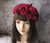 Betty Flower Beret Burgundy