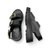 Cipher Black Leather Sandal