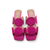 12601 Fuchsia Retro Suede Mule