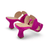 12601 Fuchsia Retro Suede Mule