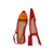 BRO5264 Red Multi Slingback Flat