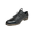Kotty Black Leather/Patent Toe Flat