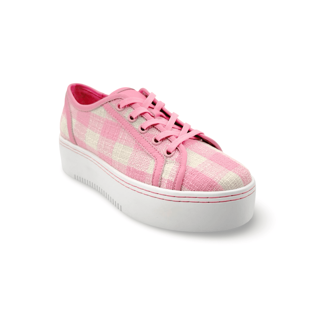 Lizzie Pink TartanPlatform Sneaker