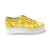 Lizzie Yellow Tartan Platform Sneaker