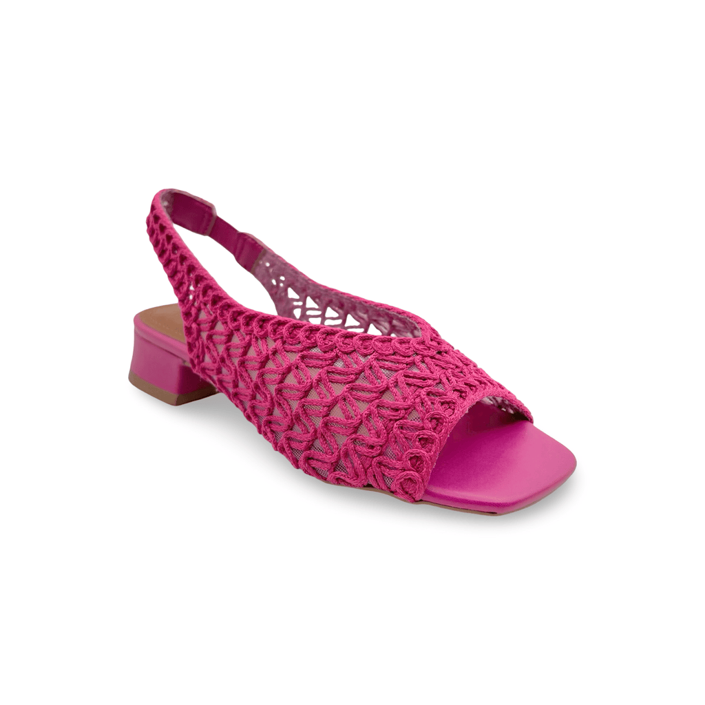 455050 Fuchsia Peep-toe Slingback