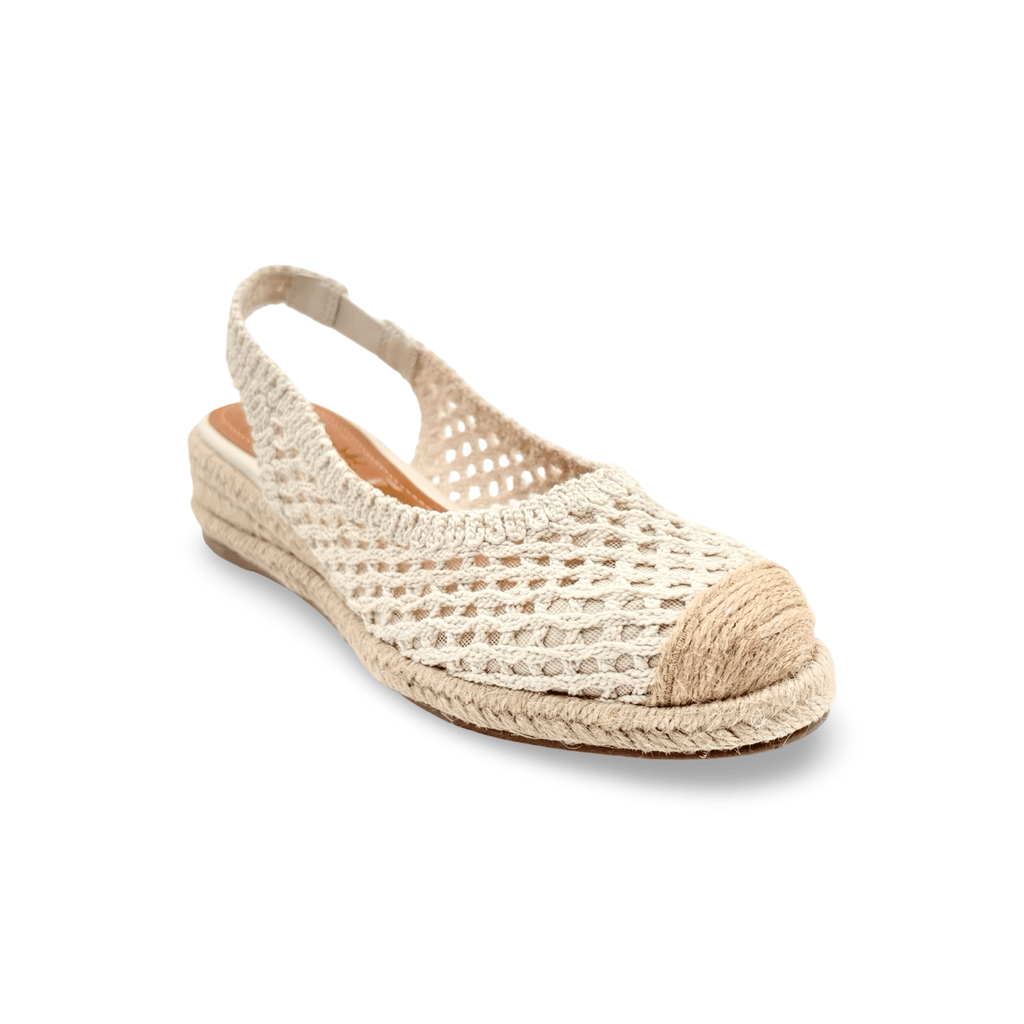 Off white  woven slingback espadrille
