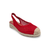 Red woven slingback espadrille