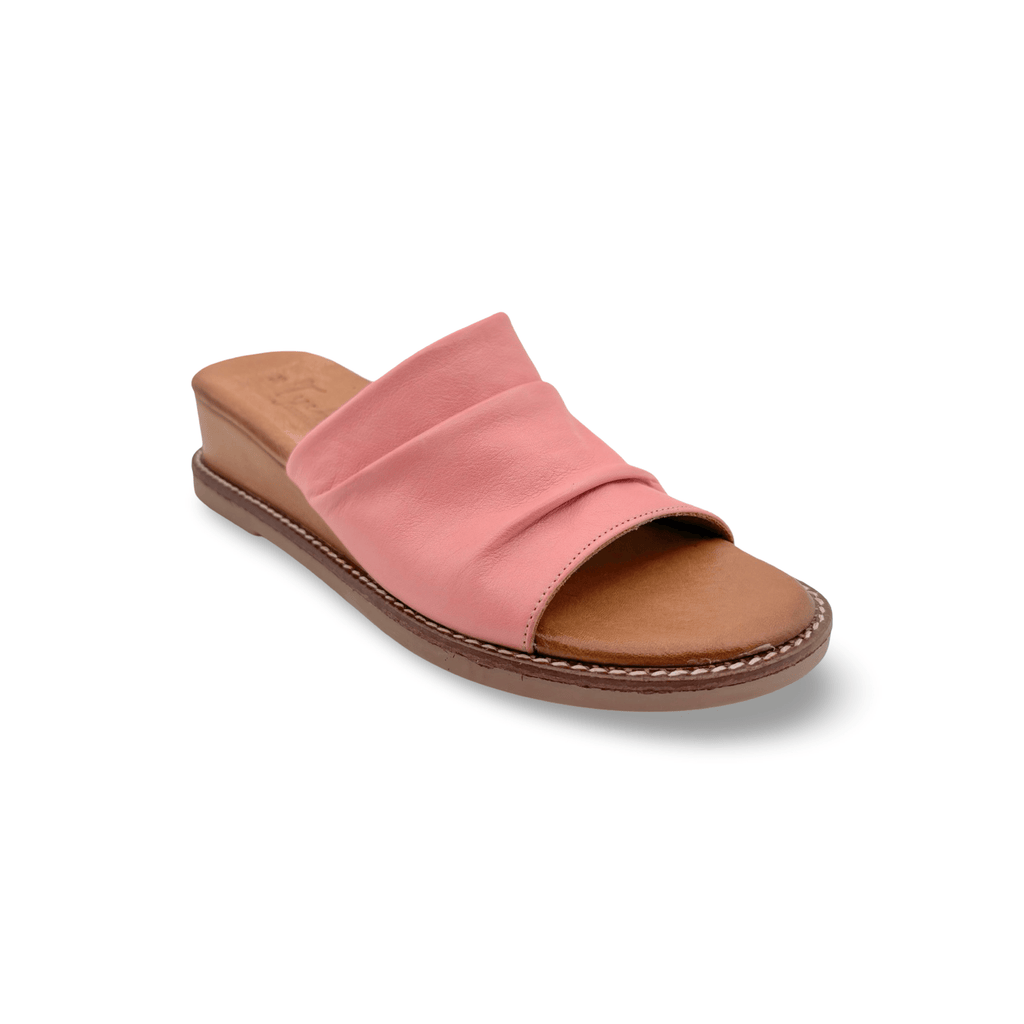 Right side view of Hope Rose leather Slide