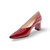 Masana Red Patent Block Heel Pump