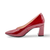 Masana Red Patent Block Heel Pump