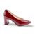 Masana Red Patent Block Heel Pump