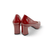 Masana Red Patent Block Heel Pump