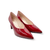 Masana Red Patent Block Heel Pump