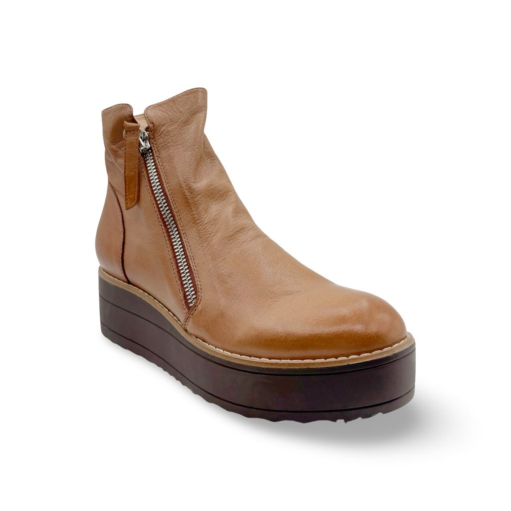 Nene Cognac Double Zip Boot