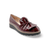 Burgundy loafer with knot detail