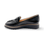Oclem Black Leather Flat