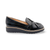 Oclem Black Leather Flat