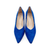 Masana Cobalt Suede Block Heel Pump
