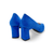 Masana Cobalt Suede Block Heel Pump