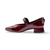 Lea100 Burgundy Mary-Jane Flat