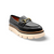 Black loafer with beige sole 