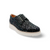 Black platform leopard print lace up shoe 