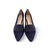 72242 Navy Suede Low Heel