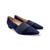 72242 Navy Suede Low Heel